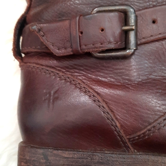 Frye Phillips Riding Brown Leather Boots - Picture 3 of 7